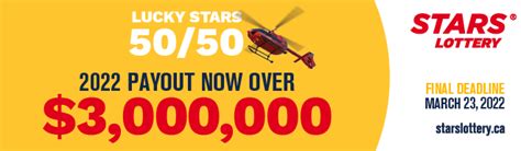 stars lottery 2024|One more week to buy STARS LOTTERY tickets in Alberta.